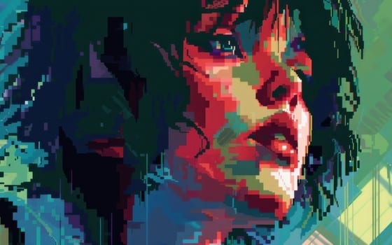 mujer-pixelada-con-labios-rojos-mirando-hacia-arriba-en-el-paisaje-urbano-abstracto